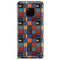 General Mobile GM 20 Kılıf Patchwork (16) Kalın Kılıf Turuncu Mavi