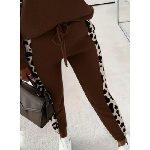 Kadın Uzun Kollu Fermuarlı Karışık Desenli Viskon Iki Iplik Bluz Ve Pantolon Ikili Takım