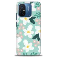 Xiaomi Redmi 12C Kılıf HD Baskılı Kılıf - Pembe Beyaz Papatyalar + Tam Ekran Koruyucu
