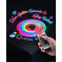 3 Metre Rgb Akıllı Neon Led Şerit Işık Telefon Ve Kumanda Kontrollü Ambiyans Aydınlatma