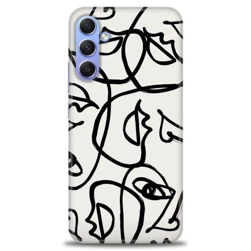 Samsung Galaxy A34 Kılıf HD Baskılı Kılıf - Suratlar + Tam Ekran Koruyucu