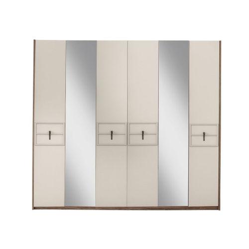 Ay Işığı 6 Kapaklı Aynalı Elbise Dolabı Gardrop 237x60x214