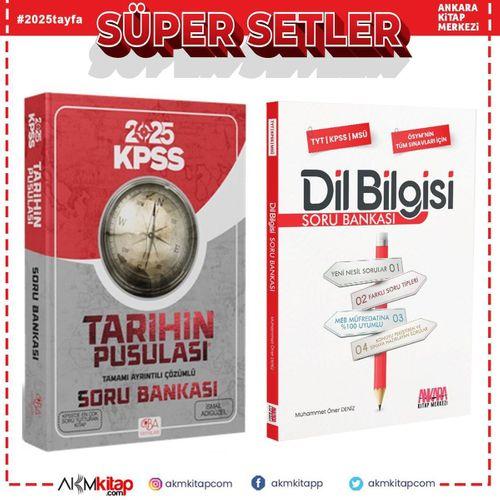CBA Akademi 2025 KPSS Tarihin Pusulası ve AKM Dil Bilgisi Soru Bankası Seti 2 Kitap