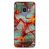 Samsung Galaxy S9 Kılıf Kelebek Etkisi (31) TPU Kılıf Kırmızı Yeşil