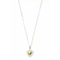 Taşlı Kalp Kolye - Gümüş