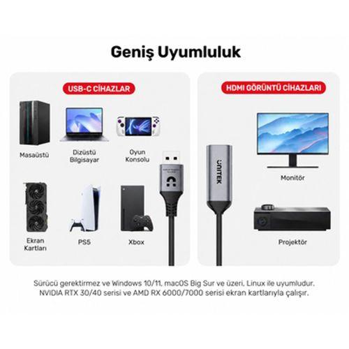 UNITEK 8K 60HZ DISPLAYPORT TO HDMI ADAPTOR (V1617AGY01)