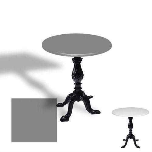 Dockers Çipa 1001 Döküm Ayak Yuvarlak Masa Çap 80cm - (Werzalit, Wermodin ve Allzalit Tabla) - Koyu Gri