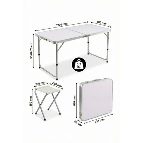 4 Sandalyeli Katlanabilir Masa Seti