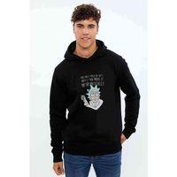 Rick And Morty Mathematically Baskılı Siyah Erkek Kapşonlu Sweatshirt