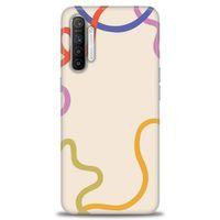 Realme XT Kılıf HD Baskılı Kılıf - Renk Çizgileri + Tam Ekran Koruyucu