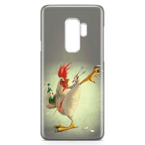 Samsung Galaxy S9 Plus Kılıf Çılgın Tavuk Arka Kapak Koruma Desenli Full Koruyucu