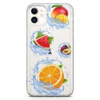 Apple iPhone 11 Kılıf Meyve Suları Arka Kapak Koruma Desenli Full Koruyucu