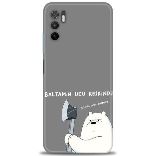 Xiaomi Redmi Note 10 5G Kılıf HD Baskılı Kılıf - Baltamın Ucu Keskindir + Tam Ekran Koruyucu