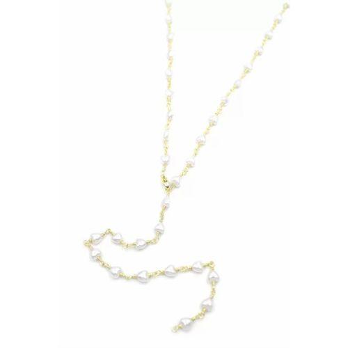 Kalp İncili Y Kolye - Altın