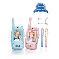 Çocuklar Için Görüntülü Telsiz Konuşma Özellıklı El Telsizi Şarj Edılebılır 50 Mt Menzil Wifi Gerektirmez