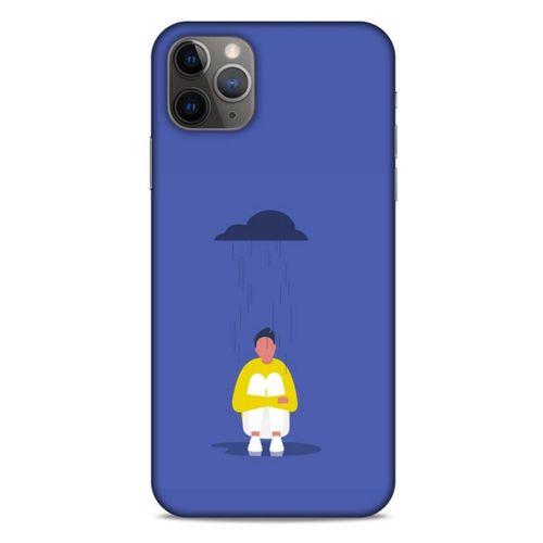Apple Iphone 11 Pro Max Kılıf Depresyon (21) Koruyucu Kapak Kahve Gold