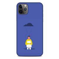 Apple Iphone 11 Pro Max Kılıf Depresyon (21) Koruyucu Kapak Kahve Gold