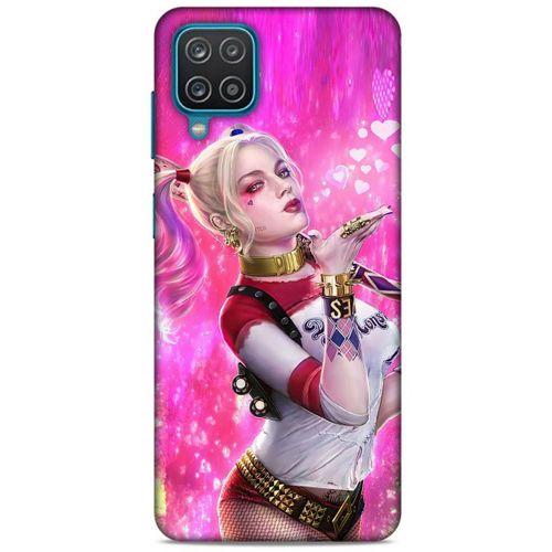 Samsung Galaxy A12 Uyumlu Kılıf Harley Quinn (4) Koruma Kılıfı Fuşya