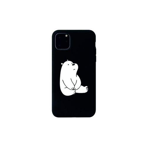 iPhone 11 Pro Max Sevimli Ayıcık Desenli Siyah Lansman Kılıf
