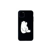 iPhone 11 Pro Max Sevimli Ayıcık Desenli Siyah Lansman Kılıf