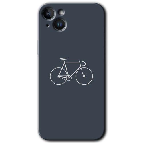 Potkal Hediye Fabrikası Potkal Hediye Fabrikası iPhone 14 Kılıf HD Desen Baskılı Arka Kapak - Temperli Cam - Bike