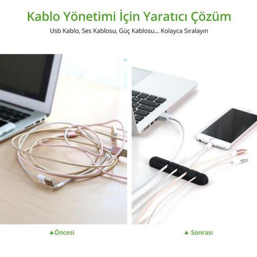 Ugreen Kendinden Yapışkanlı 4’lü Kablo Tutucu 2 Adet
