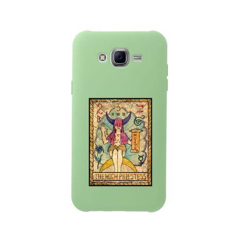 Samsung J7 Core The High Priestess Premium Silikonlu Yeşil Telefon Kılıfı
