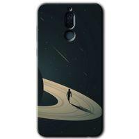 Potkal Hediye Fabrikası Huawei Mate 10 Lite HD Baskılı Kılıf + 9D Tam Ekran Koruyucu - Space Planet