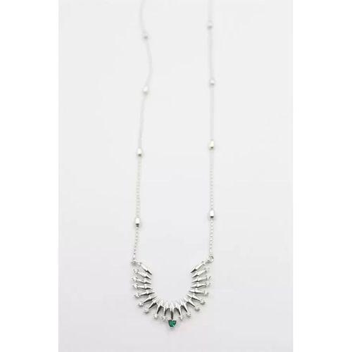 Taşlı Vip Kolye - Gümüş