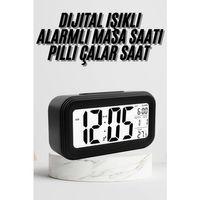 Dijital Masa Saati Termometre Takvim Led Ekran Pilli Ev Ofis Masası