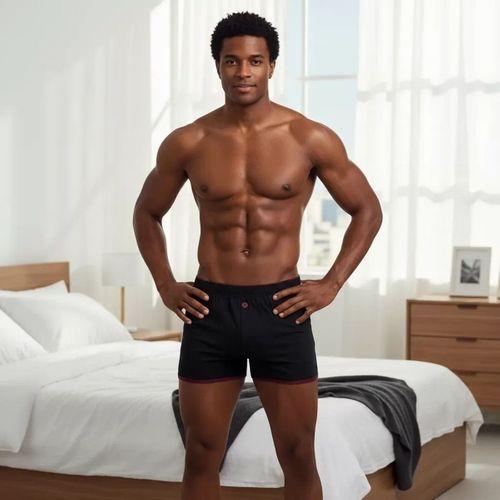 Huma One Erkek Havlu Bel Düz Boxer Battal Boy 3xl Siyah Renk