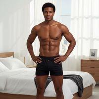 Huma One Erkek Havlu Bel Düz Boxer Battal Boy 3xl Siyah Renk