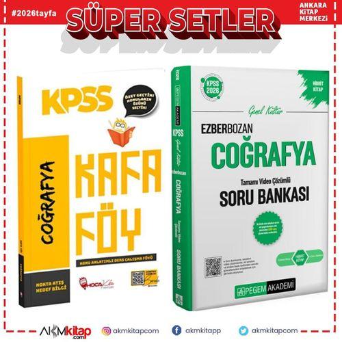 Hoca Kafası KPSS Coğrafya Konu Anlatımı Kafa Föy ve Pegem Soru Bankası Seti 2 Kitap