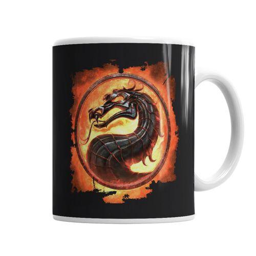 Scorpion Mortal Kombat Dragao Kupa Bardak Porselen