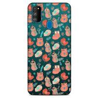 Baykuşlar (21) Desenli Silikon Kapak Telefon Kabı Samsung Galaxy M30s Kılıf