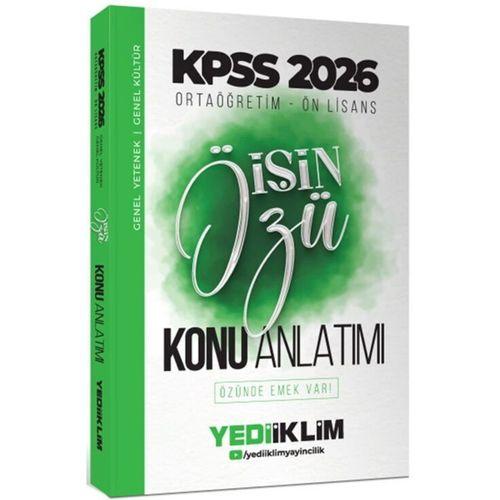2026 KPSS Ortaöğretim Önlisans İŞİN ÖZÜ Tek Kitap Tamamı Renkli Konu Anlatımı Yediiklim Yayınları