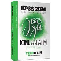 2026 KPSS Ortaöğretim Önlisans İŞİN ÖZÜ Tek Kitap Tamamı Renkli Konu Anlatımı Yediiklim Yayınları