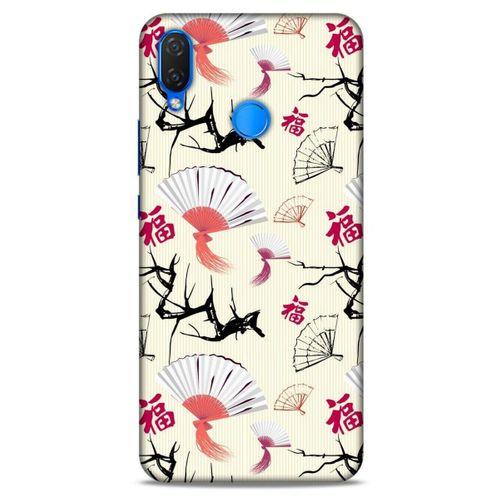 Huawei Psmart 2019 Kılıf Japonya (44) Tough Armor Kılıf Japon Yelpazesi Çiçeği