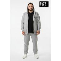 Erkek Büyük Beden Fermuarlı Kapüşonlu Chef Baskılı Sweatshirt Hırka - Rahat Kalıp SPR26BHR921