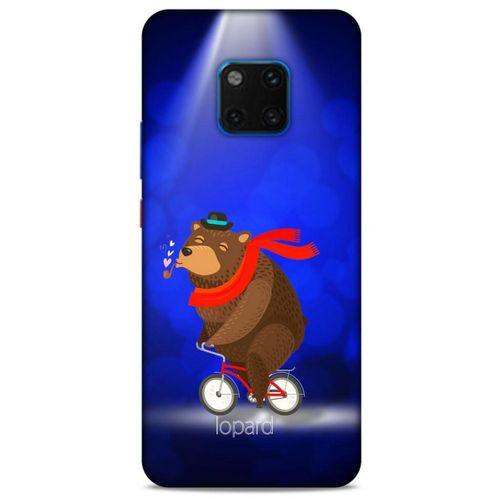 Huawei Mate 20 Pro Kılıf FunnyMaX (43) Thin Fit Kılıf Lacivert Ayılı