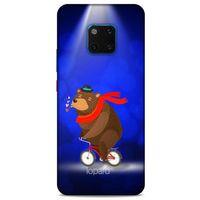 Huawei Mate 20 Pro Kılıf FunnyMaX (43) Thin Fit Kılıf Lacivert Ayılı