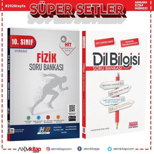 Hız ve Renk 10. Sınıf Fizik HİT ile AKM Kitap Dil Bilgisi Soru Bankası Seti 2 Kitap