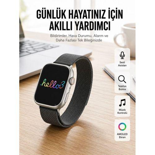 Android Ve İos Uyumlu Uyku Ve Sağlık Takibi Yapabilen 3 Kordonlu Akıllı Saat