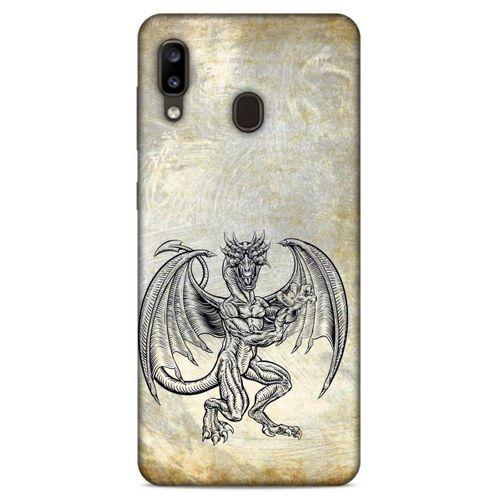 Lopard Samsung Galaxy A20 Uyumlu Kılıf Tattoo's (30) Silicone Case Şeytan Ejderha