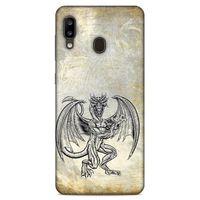 Lopard Samsung Galaxy A20 Uyumlu Kılıf Tattoo's (30) Silicone Case Şeytan Ejderha