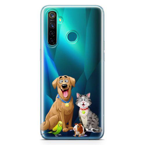 Realme 5 Pro Kılıf Gülen Patiler Arka Kapak Koruma Desenli Full Koruyucu