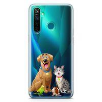 Realme 5 Pro Kılıf Gülen Patiler Arka Kapak Koruma Desenli Full Koruyucu