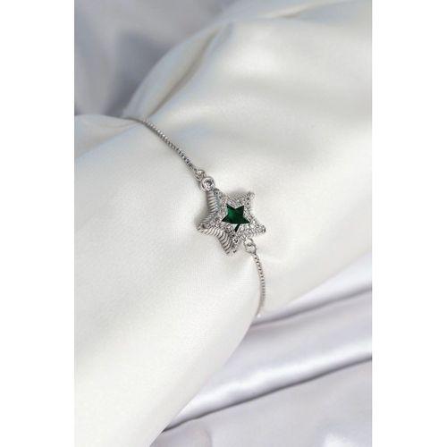 Yıldız Model Asansörlü Gümüş Renk Kadın Bileklik