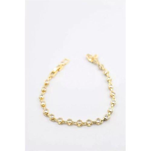 Taşlı Vip Bileklik - Altın