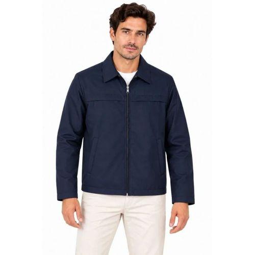 Erkek Su İtici Rüzgar Keser Astarlı Tam Fermuarlı 4 Mevsim Regular Fit Mont Ceket - Lacivert